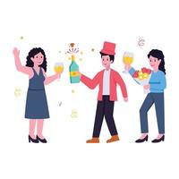 A scalable flat illustration of party celebration vector