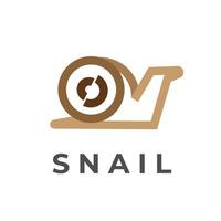 Simple abstract snail illustration logo vector