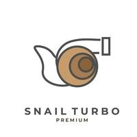Abstract turbo snail illustration logo