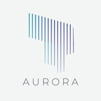 ilustración de logotipo abstracto de luz de línea de aurora vector