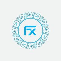 FX letter logo design vector
