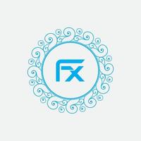 FX letter logo design vector