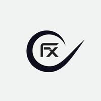 FX letter logo design vector