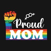 Mother Day Pride Rainbow Typography Vector Premium T shirt