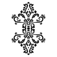 Royal filigree motif.Mehndi pattern. For the design of wall, menus, wedding invitations or labels, for laser cutting, marquetry. Digital graphics. Black and white. vector