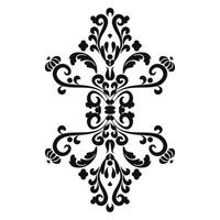 Royal filigree motif.Mehndi pattern. For the design of wall, menus, wedding invitations or labels, for laser cutting, marquetry. Digital graphics. Black and white. vector