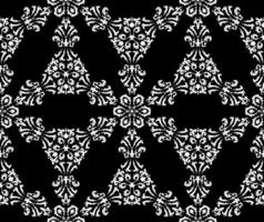 Vector Seamless Pattern with Filigree Damasks. Black and White. Decorative texture. Mehndi patterns. For fabric, wallpaper, venetian pattern,textile, packaging.