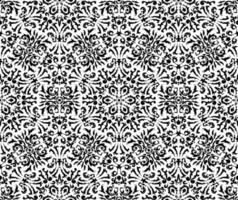 Seamless brocade pattern.Reusable floral painting stencils. For the design of wall, venetian pattern,textile, wrapping or scrapbooking. Digital graphics. Black and white. vector