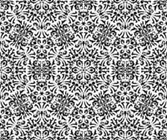 Seamless brocade pattern.Reusable floral painting stencils. For the design of wall, venetian pattern,textile, wrapping or scrapbooking. Digital graphics. Black and white. vector