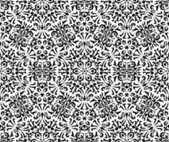 patrón de brocado sin costuras plantillas de pintura floral reutilizables. para el diseño de paredes, patrones venecianos, textiles, envolturas o recortes. gráficos digitales. en blanco y negro. vector