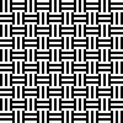 Geometric black and white stripes seamless pattern background
