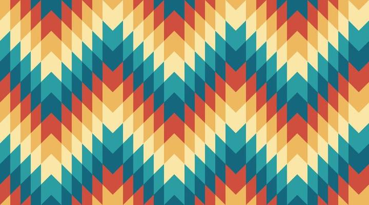 Colourful geometric mosaic retro pattern background