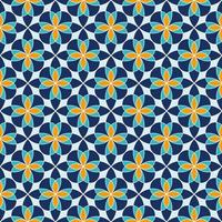 Abstract Moroccan flower seamless pattern vector background