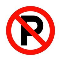 No parking sign icon symbol vector