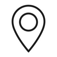 Outline pin location icon vector