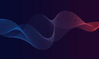 Abstract spectrum wavy lines futuristic background vector