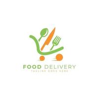 food delivery logo design template restaurant logo vector