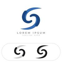 Letter S logo mark monogram logo design vector