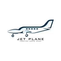 jet plane logo design template vector