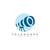 monograma de diseño de logotipo de telescopio vector