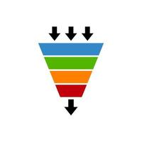 sales lead funnel vector icon