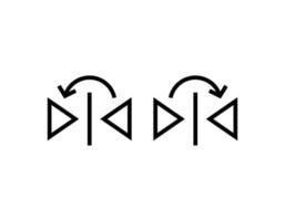 flip right and left vector icon