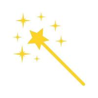 star magic wand with sparkle vector icon