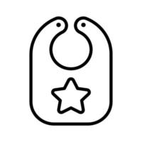 baby bibs and star vector icon