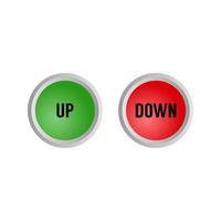 up and down button sign vector