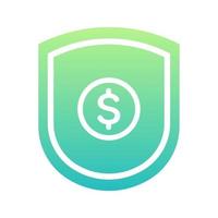 money shield vector icon