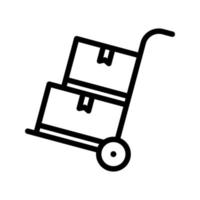 hand cart vector icon