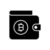 icono de vector de billetera bitcoin