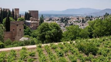 GRANADA, ANDALUCIA, SPAIN, 2014. View from the Alhambra Palace gardens photo