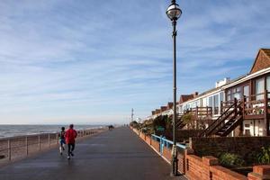 Bexhill-on-sea, East Sussex, Reino Unido, 2009. corredores en el paseo marítimo foto