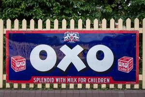 Sheffield Park, East Sussex, UK, 2014. OXO sign at Sheffield Park Station photo