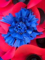 EAST GRINSTEAD,  WEST SUSSEX, UK, 2021. Special Poppy to Commemorate the Centenary of the Battle of the Somme photo