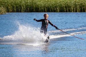 FELBRIDGE, SURREY, UK, 2009. Water skiing at Wiremill Lake photo