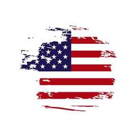 grunge american flag vector