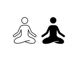 yoga meditation vector icon