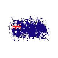 grunge australian flag vector