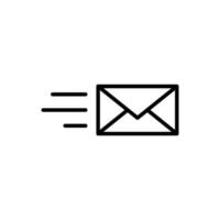 enviar icono de vector de mensaje de correo electrónico