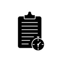 clipboard timer vector icon