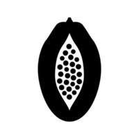papaya fruit vector icon