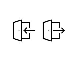 enter and exit vector icon