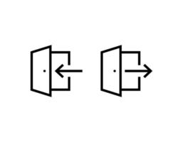 enter and exit vector icon