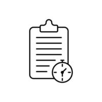 clipboard timer vector icon