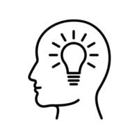 brain idea vector icon