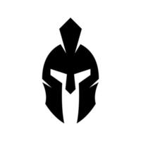 vector de diseño de logotipo de casco espartano