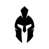 spartan helmet logo design vector