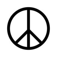 icono de vector de signo de paz